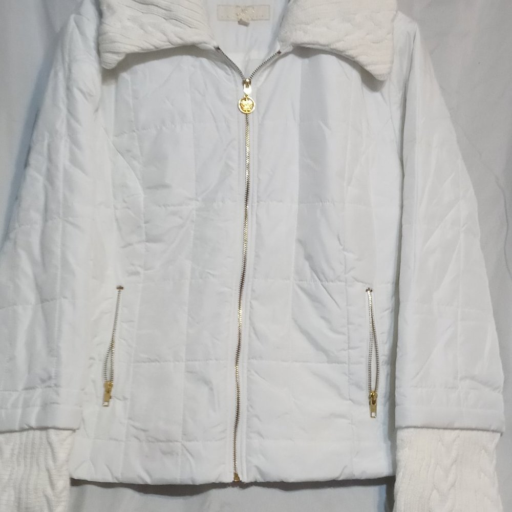 Adorable puffer by Mariah Carey w/ Sweater Trim XL